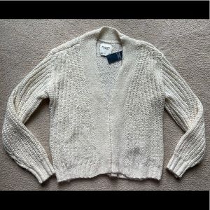 Abercrombie￼ & Fitch Cream Open Knit Fishnet Cable Cardigan Sweater￼ Jacket XS